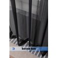 thumbnail image 5 of Wpm Cortinas Transparentes Negras De 60 Pulgadas De Ancho X 95 Pulgadas De Largo, 2 Paneles, Tratamiento De Ventana Para Sala De Estar, Bolsillo Para Barra, Gasa Transparente Para Dormitorio, Cocina,, 5 of 5