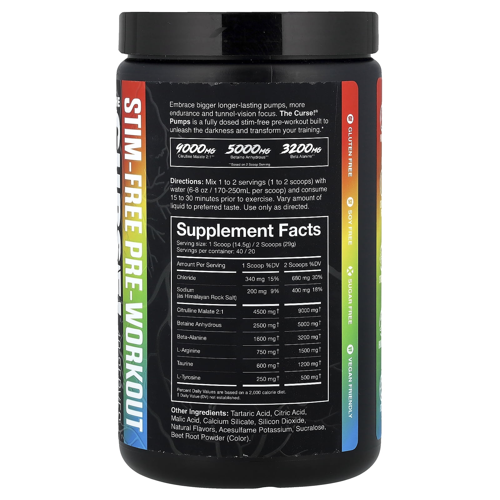 JNX Sports Stim-Free Pump, Pre-Workout, Sour Candy, 20.4 oz (580 g)
