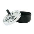 thumbnail image 3 of BCLONG Large Metal Round Push Down Ashtray With Spinning Tray Black 14cm-Diameter, 3 of 6