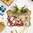 thumbnail image 4 of Letrero de puerta de conejo de Pascua, decoración de Pascua con lazo, letrero de conejo de Pascua, pared rústica Estilo B, 4 of 9