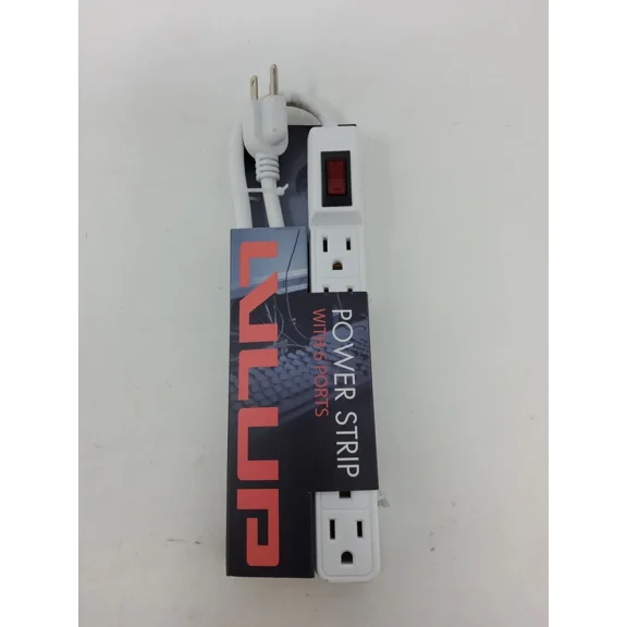 Lvlup Power Strip 6-Outlet 1.5 Ft Cord - Ivory New