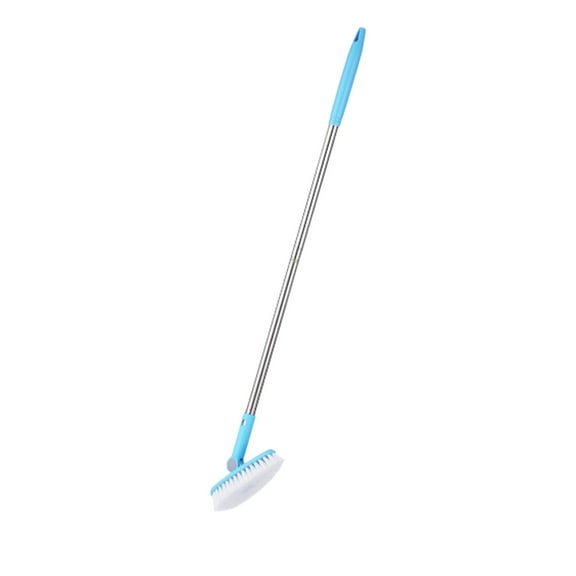 yulier Floor Scrub Brush with 35.4 Inch Long Handle, Stiff Bristle Floor Scrubber for Cleaning Shower Bathroom Kitchen Wall Tile, Household Floor Cleaning Brush, Blue