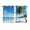 Blue, variant on Coastal Tropical Kitchen Curtains 63 Inch Length, Blue Sky Coconut Tree Summer Beach Grommet Top Bedroom Living Room Curtains, Light Filtering Cafe Curtain Drapes 2 Panels Set 84''x63''