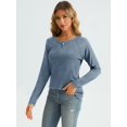 thumbnail image 3 of Womens Long Sleeve T Shirts crew Neck Loose Soft Casual Tops Fall Fashion Comfy Tees, 3 of 6
