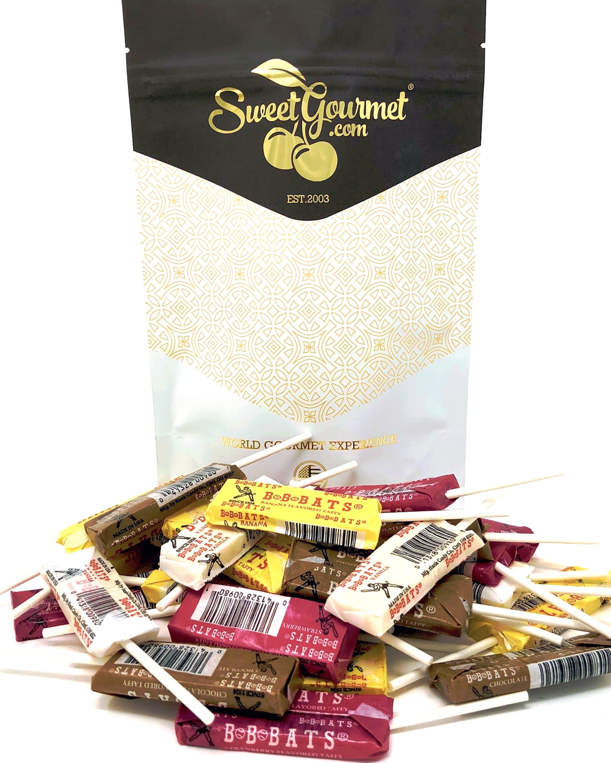 BBBats Original Taffy Chews, Assorted Flavor Pops Suckers Bulk