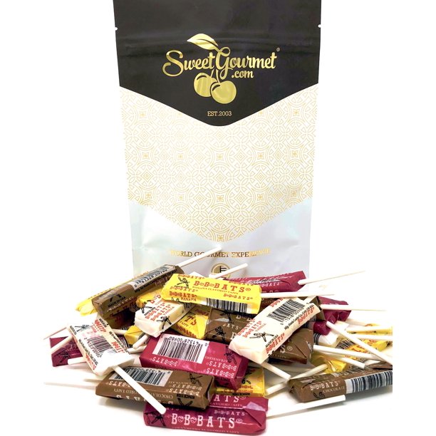 BBBats Original Taffy Chews, Assorted Flavor Pops Suckers Bulk