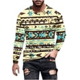 thumbnail image 2 of Blusas y camisas de manga larga con cuello redondo para hombre, blusa informal de moda con estampado de cuello redondo y manga larga, blusa estampada para hombre, blusa de poliéster, 2 of 5