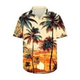 thumbnail image 3 of Jinhomg Holiday Beach Shirt for Men Trendy Tropical Fruit Graphic Hawaiian Shirt Casual Comfy Button Down Lapel Collar Aloha Shirts Male Vacation Wear Sales Today Orange M, 3 of 5