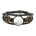 thumbnail image 1 of Canadá Landmark y City Church Pulsera marina tejida en cuero, 1 of 4