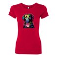 thumbnail image 2 of Love Can Make a Tail Wag Pitbull Dog Lover Womens Slim Fit Junior Tee, Red, X-Large, 2 of 3