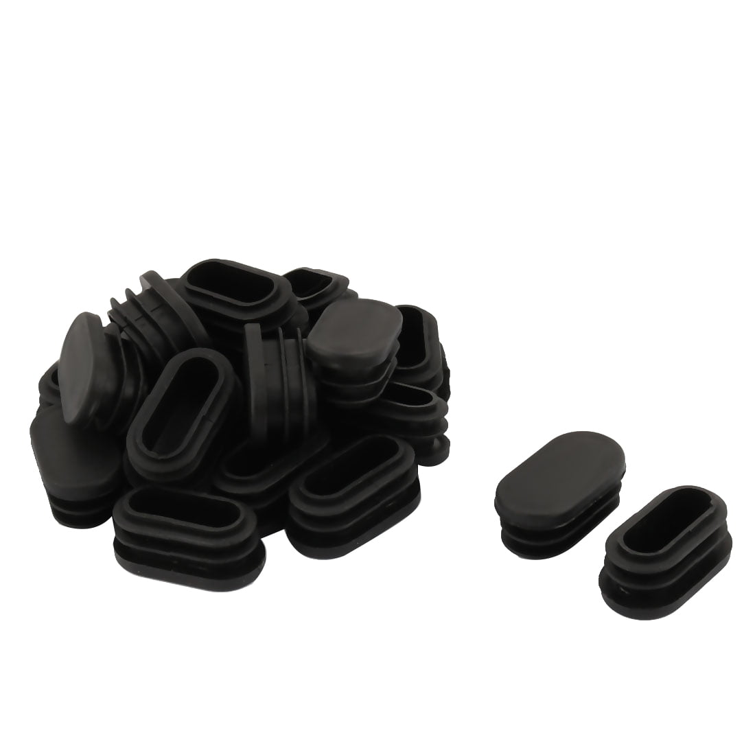 Unique Bargains 20 Pcs Antislip Plastic Oval 40mm x 20mm Chair Foot