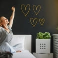 thumbnail image 3 of Pangda 4 Pieces Metal Heart Wall Art Decor Love Heart Wall Sign Ornaments for Bedroom Living Room Decoration(Gold), 3 of 12