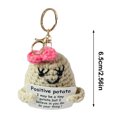 thumbnail image 2 of Llavero Lindo tejido a mano Apoyo emocional Pickle Knitting Doll (Patata niña), 2 of 3