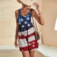 thumbnail image 4 of Weiqiqre Rompers for Women 2025 Summer Casual Rompers Loose Waffle Knit Short Overalls Adjustable Strap Jumpsuit, 4 of 7