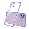 thumbnail image 3 of Luxury Square Silicone Clear Phone Case For iPhone 11 12 13 Pro Mini Xs Max X Xr Se 2020 7 8 Plus Soft Cover Plating Farme Shell, 3 of 5