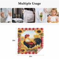 thumbnail image 4 of Retro Rooster Cloth Napkins, Yellow Sunflower Red Plaid Farmhouse Washable and Reusable Dinner Napkins Set of 8, Table Napkin for Kitchen Party Birthday Wedding Hotel Housewarming 20"x20", 4 of 8