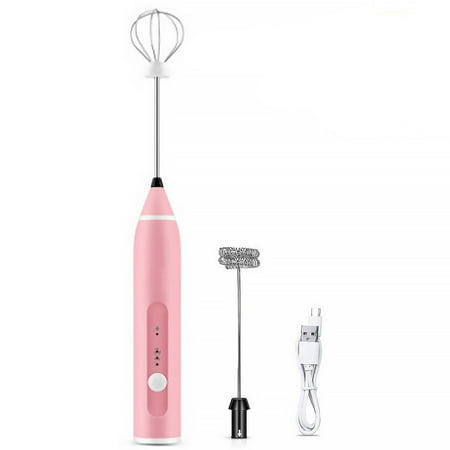 

Electric Milk Frother USB Rechargeable Egg Beater 3 Speed Foam Mar Handheld Whisk Drinks Mixer 4 colors