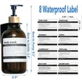 thumbnail image 3 of 6pcs Waterproof Labels for Dispenser Bottles, Peel & Stick Glass Plastic Apothecary Stickers, 3 of 3