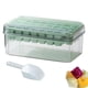 thumbnail image 1 of Bandeja para cubitos de hielo con tapa y contenedor - Bandejas de hielo apilables de fácil liberación para congelador - Molde para cubitos de hielo, 1 of 5