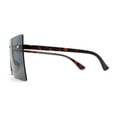 thumbnail image 4 of Retro Oversize Rimless Rectangle Shield Sunglasses Tortoise Black, 4 of 4