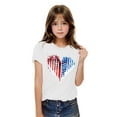 thumbnail image 4 of ZACPNCV Girls 4th of July Shirt Flag T-Shirts for Kids Toddler Patriotic Tee Tops Girls Independence Day Gifts White 3-4 Years, 4 of 9