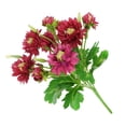 thumbnail image 5 of Artificial Chrysanthemum Bouquet Simulation Flower Table Centerpiece Floral Decor Home Office Fake Flower, Rose Red, 5 of 10