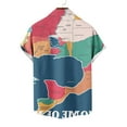 thumbnail image 6 of Zylanna Men's Hawaiian Shirts, Quickly Dry Turndown Collar Casual Short Sleeve Summer Beach Button Down Shirts Multicolor Size L, 6 of 6