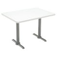 thumbnail image 3 of KFI Studios Mode 2.5' x 4' Dining Table, River Cherry, Silver T-Leg Base, 3 of 3