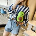 thumbnail image 4 of Avocado Plush Shoulder Bag Avocado Soft Plush Shoulder Bag Cartoon Stuffed Shoulder Bag With Zipper, 4 of 8