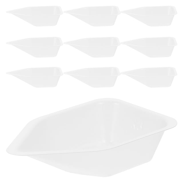10 bandejas de plástico para báscula de alimentos, platos de laboratorio, recipientes para pesar polvos, artesanías de epoxi, 70 ml