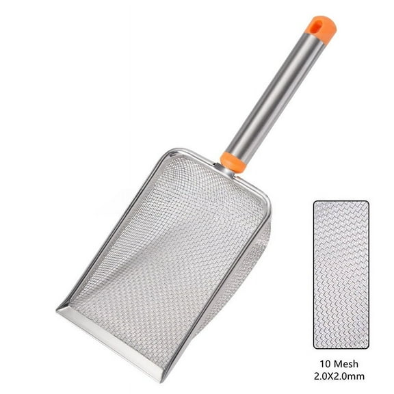 Stainless Steel Fine Mesh Cat Litter Scoop Easy To Clean Non-Stick Shovel For Reptiles Sand Efficient Durable Litter Scoop