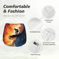 thumbnail image 6 of Lsque Sunset Surfing Silhouette Printed Women's Running Shorts with Liner Pockets,Elastic Quick Dry Workout Athletic Gym Yoga Shorts,Womens High Waist Shorts-Small, 6 of 9