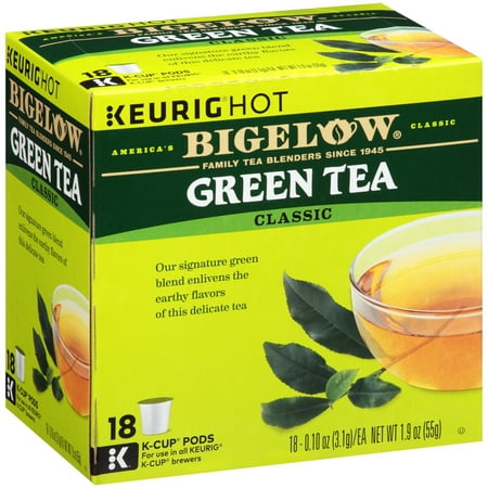 Alices Tea - (5 Boxes) Bigelow Green Tea Coffee Podss, 18 pods
