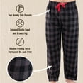 thumbnail image 5 of LazyOne Flannel Pajama Pants for Men, Male Pajamas, Grey Plaid, Small, 5 of 7
