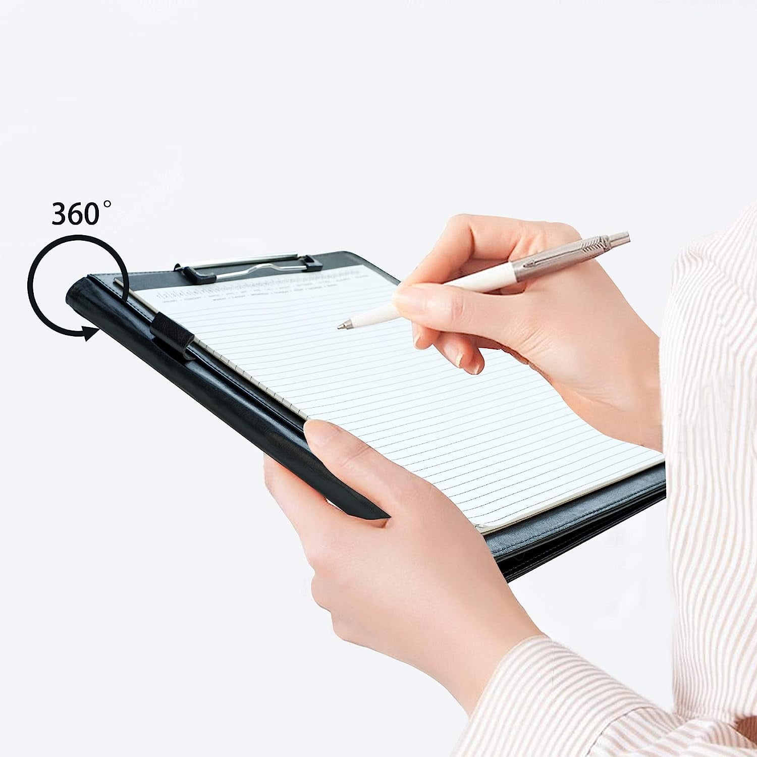 Padfolio Clipboard Folder Portfolio,Faux Leather Storage Clipboard with Cover for Legal Pad Holder Letter Size A4 Writing Pad for Business School Office Conference Notepad Clip Boards
