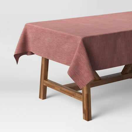 

84 x 60 Chambray Tablecloth Red - Threshold