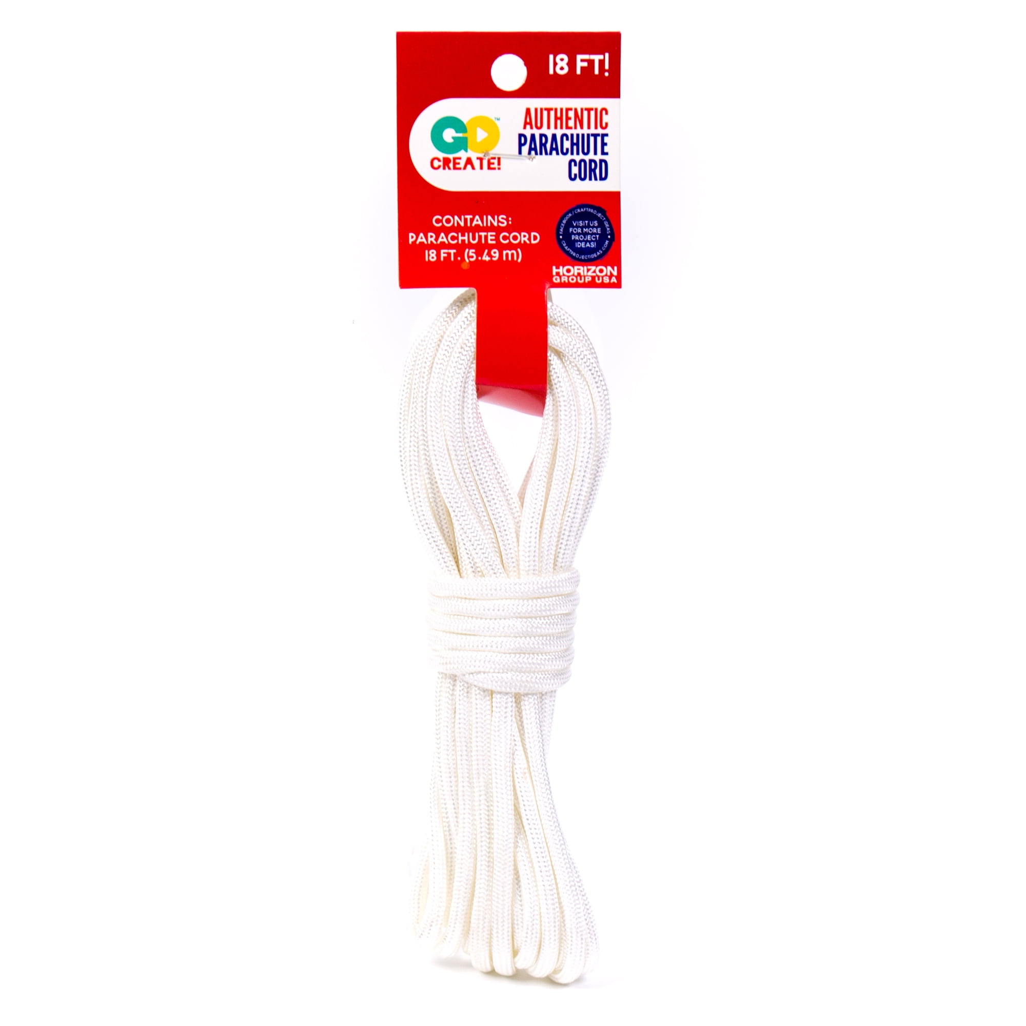 Go Create White Parachute Cord, 18 ft. Long, Ages 3 Years & Up