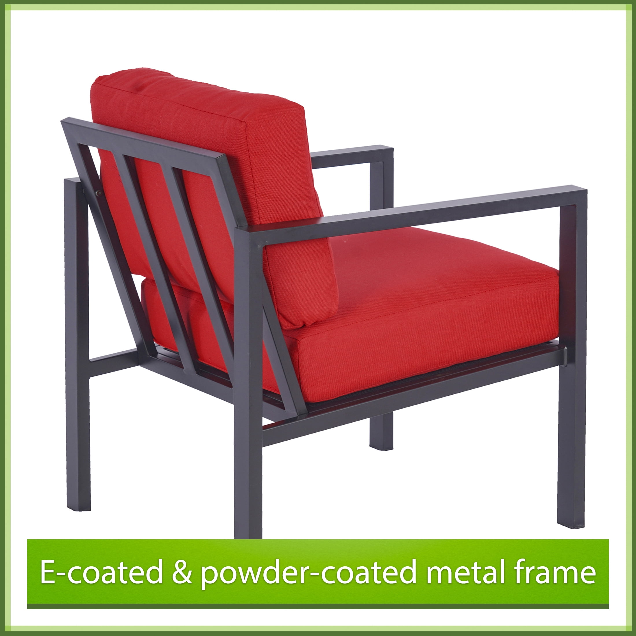 Mainstays Dashwood 4Piece Outdoor Patio Conversation Set, Seats 4, Blue