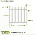 thumbnail image 6 of 41in H x 44in W (2 Panels) No Dig Zippity Burbank Fence Panel Kit, No Dig Fence Panels, White Vinyl Fences for Yard, Temporary Fence for Backyard, White Picket Fence Garden Border, DIY Fence ZP19057, 6 of 9