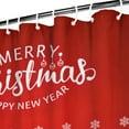 thumbnail image 3 of Shower Curtain for Bathroom Red Green Winter Rustic Tree Merry Xmas Shower Curtains Durable Vintage Bath Curtain Hooks Included,72x72Inch, 3 of 5