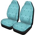 thumbnail image 2 of KXMDXA Set of 2 Car Seat Covers Teal Heart Swirl Pattern Two Blue Scroll Abstract Architecture Universal Auto Front Seats Protector Fits for Car,SUV Sedan,Truck, 2 of 5