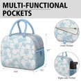 thumbnail image 6 of Flower Lunch Bag for Women Men Reusable Insulated Lunch Bags, Leakproof Cooler Food Lunch Tote Bag, Large Capacity Lunch Box for Work School Travel Picnic, 6 of 7