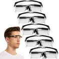 thumbnail image 1 of Gafas de seguridad HANCHS ajustables de visión amplia, paquete de 5, negras, 1 of 9