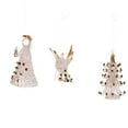 thumbnail image 5 of Kurt Adler 3-Inch Spun Glass Angel, Tree and Bird Ornaments 3-Piece Set, 5 of 5
