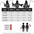 thumbnail image 6 of Kids Grim Reaper Costume with Glowing Red Eyes, Halloween Phantom Outfit Includes Scythe & Gloves for 8-10 Years, 6 of 6