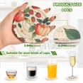 thumbnail image 2 of Yayeee 6 PCS Drink Coasters with Holder Set Woven Absorbent Round Tabletop Hot Pad, Strawberry Pattern, 2 of 7