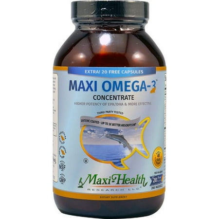 Maxi Health Maxi Omega 3 MaxiGels Concentré, 200 Ct