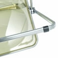 thumbnail image 4 of LeisureMod Lawrence Modern Acrylic Folding Chair With Metal Frame Set of 4 in Amber, 4 of 10