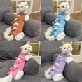 thumbnail image 4 of Easy To Put On And Take Off Skin-Friendly And Comfortable Cat Surgery Shirt Adjustable Neck Circumference Sweat-Absorbent And Breathable High Elasticity Coffee (Brown) S, 4 of 5