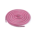 thumbnail image 1 of INSPIRE CHIC Unisex Round Rope Dual Colored Striped 1/5 Thick Boot Shoelace 150cm / 59.05" White Fuchsia, 1 of 4